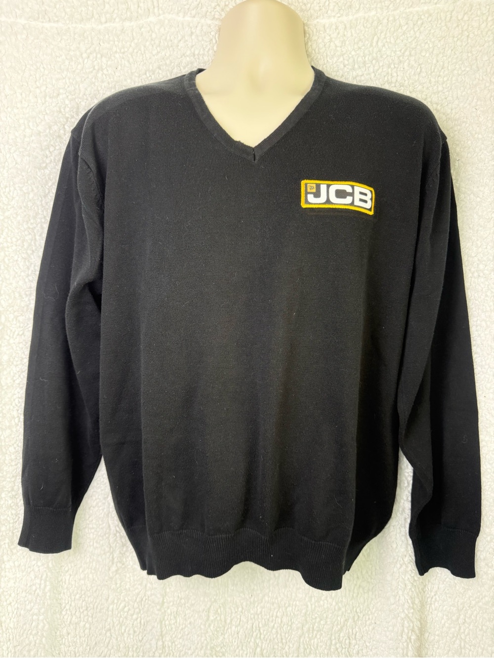 Henbury Men's LG Black V-Neck Jumper Sweater JCB